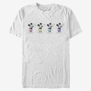 Queens Disney Classic Mickey - Neon Pants Unisex T-Shirt White