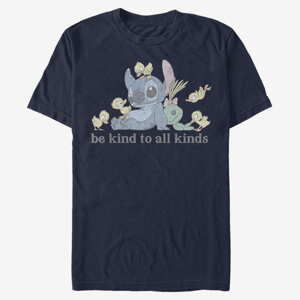 Queens Disney Lilo & Stitch - Kind To All Kinds Unisex T-Shirt Navy Blue