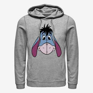 Queens Disney Classics Winnie The Pooh - Eyore Big Face Unisex Hoodie Heather Grey