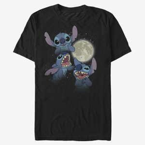 Queens Disney Lilo & Stitch - Three Stitch Moon Unisex T-Shirt Black