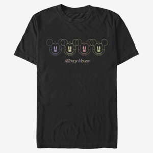 Queens Disney Classic Mickey - NEON FACES Unisex T-Shirt Black