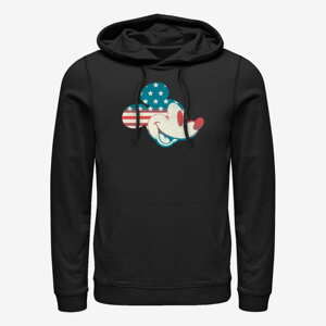 Queens Disney Classic Mickey - Mickey Americana Flag Fill Unisex Hoodie Black