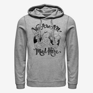 Queens Disney Alice in Wonderland - All Mad Here Unisex Hoodie Heather Grey