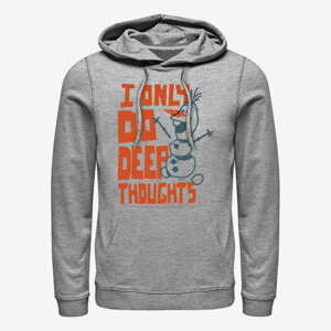 Queens Disney Frozen Two - Deep Thoughts Unisex Hoodie Heather Grey