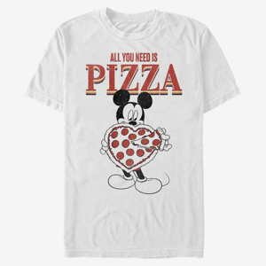 Queens Disney Classic Mickey - Mickey All You Need Is Pizza Unisex T-Shirt White