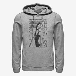 Queens Disney 101 Dalmatians - Cruella De Vil Unisex Hoodie Heather Grey