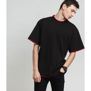 Tričko s krátkým rukávem Urban Classics Contrast Tall Tee Black