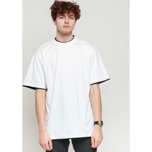 Tričko s krátkým rukávem Urban Classics Contrast Tall Tee White / Black