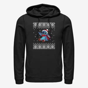 Queens Disney Lilo & Stitch - STITCH CHRISTMAS FRONT Unisex Hoodie Black