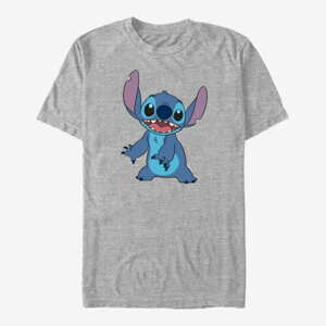 Queens Disney Lilo & Stitch - Basic Stitch Unisex T-Shirt Heather Grey