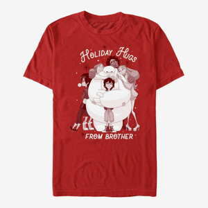 Queens Disney Big Hero 6 Movie - Hug Brother Unisex T-Shirt Red