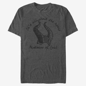 Queens Disney Maleficent: Mistress Of Evil - Horns Stamp Unisex T-Shirt Dark Heather Grey