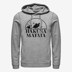 Queens Disney The Lion King - Hakuna Serif Unisex Hoodie Heather Grey