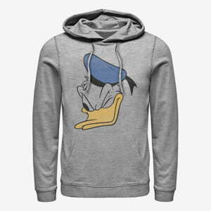 Queens Disney Classic Mickey - Donald Face Unisex Hoodie Heather Grey