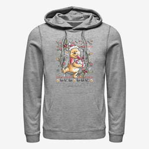 Queens Disney Winnie The Pooh - Winnie at Xmas Unisex Hoodie Heather Grey