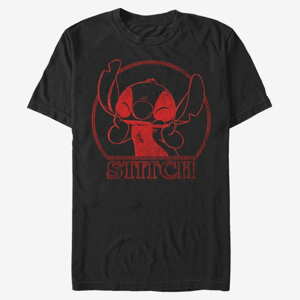 Queens Disney Lilo & Stitch - Stranger Stitch Unisex T-Shirt Black