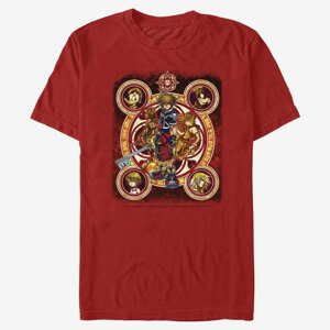 Queens Disney Kingdom Hearts - Group Circle Kingdome Unisex T-Shirt Red