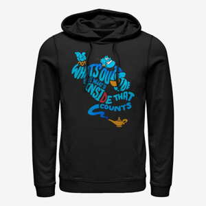 Queens Disney Aladdin - Quote Genie Bottle Unisex Hoodie Black