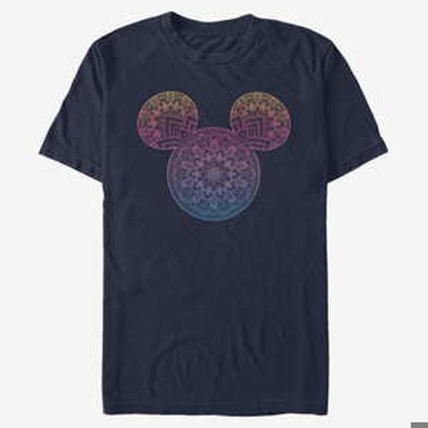 Queens Disney Classic Mickey - Mickey Mandala Fill Unisex T-Shirt Navy Blue