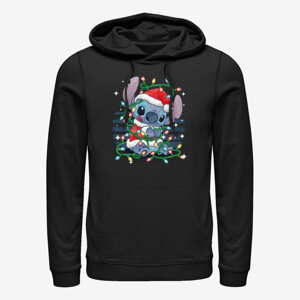 Queens Disney Lilo & Stitch - Stitch Xmas Lights Unisex Hoodie Black