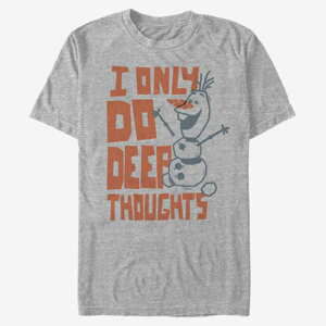 Queens Disney Frozen Two - Deep Thoughts Unisex T-Shirt Heather Grey