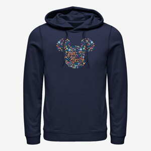 Queens Disney Classic Mickey - Floral Ears Unisex Hoodie Navy Blue