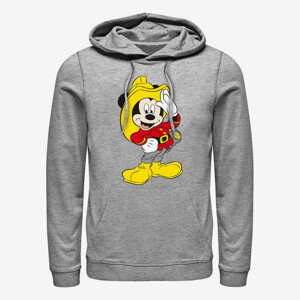 Queens Disney Classic Mickey - Mickey Firefighter Unisex Hoodie Heather Grey