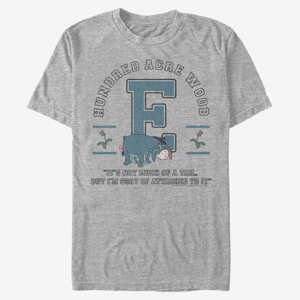 Queens Disney Winnie the Pooh - Eeyore Collegiate Unisex T-Shirt Heather Grey