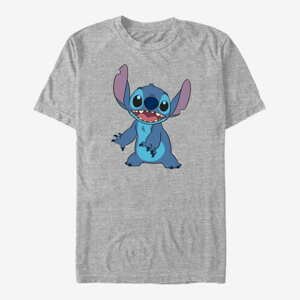 Queens Disney Lilo & Stitch - Basic Stitch Unisex T-Shirt Heather Grey