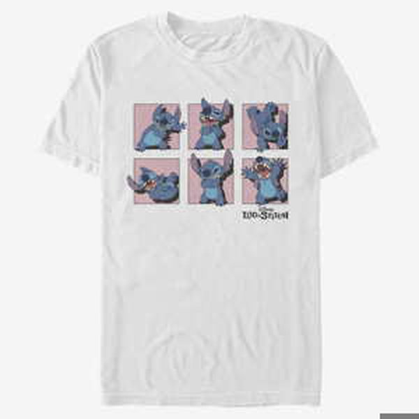 Queens Disney Lilo & Stitch - Stitch Poses Unisex T-Shirt White