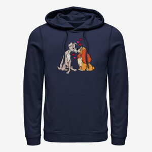 Queens Disney Lady and the Tramp - PUPPY LOVE Unisex Hoodie Navy Blue