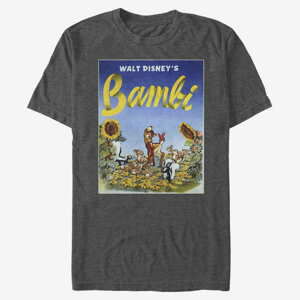 Queens Disney Bambi - Bambi Sunflowers Unisex T-Shirt Dark Heather Grey