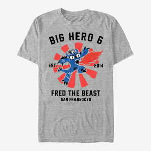 Queens Disney Big Hero 6 Movie - Fred Collegiate Unisex T-Shirt Heather Grey