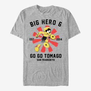 Queens Disney Big Hero 6 Movie - Go Go Collegiate Unisex T-Shirt Heather Grey