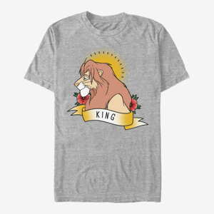 Queens Disney The Lion King - King Unisex T-Shirt Heather Grey