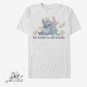 Queens Disney Lilo & Stitch - Kind To All Kinds Unisex T-Shirt White