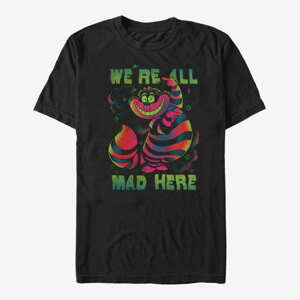 Queens Disney Alice In Wonderland - Chesire Rainbow Unisex T-Shirt Black