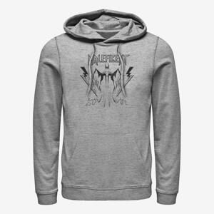 Queens Disney Villains - Mal Solid Outline Rock Unisex Hoodie Heather Grey