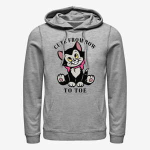 Queens Disney Classics Pinocchio - Cute Figaro Unisex Hoodie Heather Grey