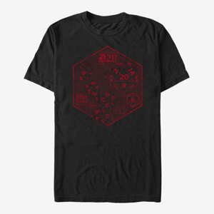 Queens Hasbro Dungeons & Dragons - Icosahedron Schematic Unisex T-Shirt Black