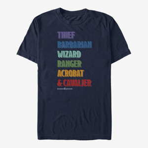 Queens Dungeons & Dragons - Class Stack Unisex T-Shirt Navy Blue