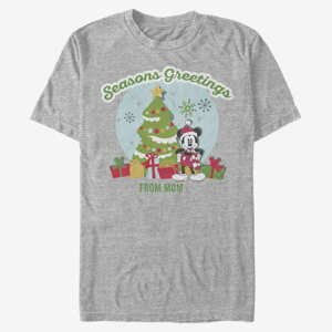Queens Disney Classics Mickey Classic - Greetings From Mom Unisex T-Shirt Heather Grey