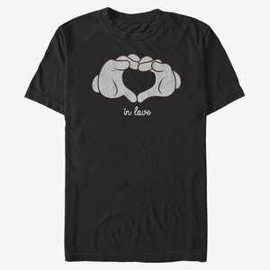 Queens Disney Classics Mickey Classic - Glove Heart Unisex T-Shirt Black
