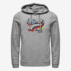 Queens Disney Classics Mickey Classic - Baseball Americana Unisex Hoodie Heather Grey