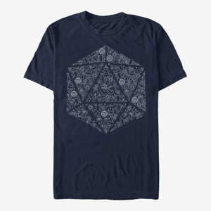 Queens Dungeons & Dragons - Celestial D20 Unisex T-Shirt Navy Blue