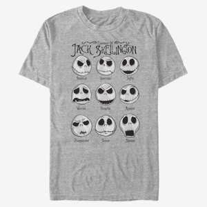 Queens Disney Classics Nightmare Before Christmas - Jack Emotions Unisex T-Shirt Heather Grey