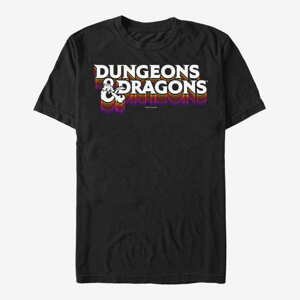 Queens Dungeons & Dragons - LOGO 70's RETRO COLORS Unisex T-Shirt Black
