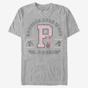 Queens Disney Classics Winnie The Pooh - Piglet Collegiate Unisex T-Shirt Heather Grey