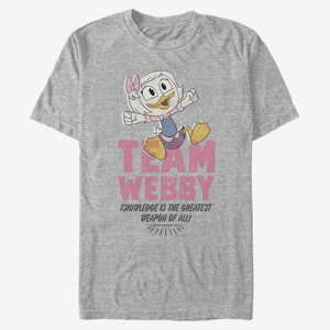 Queens Disney Classics Ducktales - Team Webby Pink Unisex T-Shirt Heather Grey