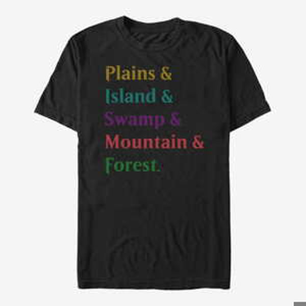 Queens Magic: The Gathering - Land Stack Unisex T-Shirt Black
